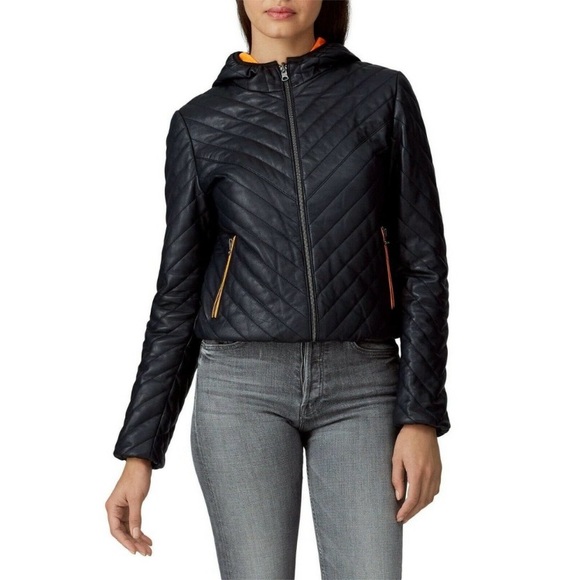 (A54) Samantha Sipos Reversible Puffer Jacket Hooded Chevron Zip Up, Size Small - Picture 2 of 12